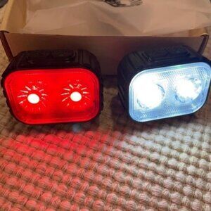 Bike Lights, Rechargeable Bicycle Lights Set Super Bright 8+12 Modes